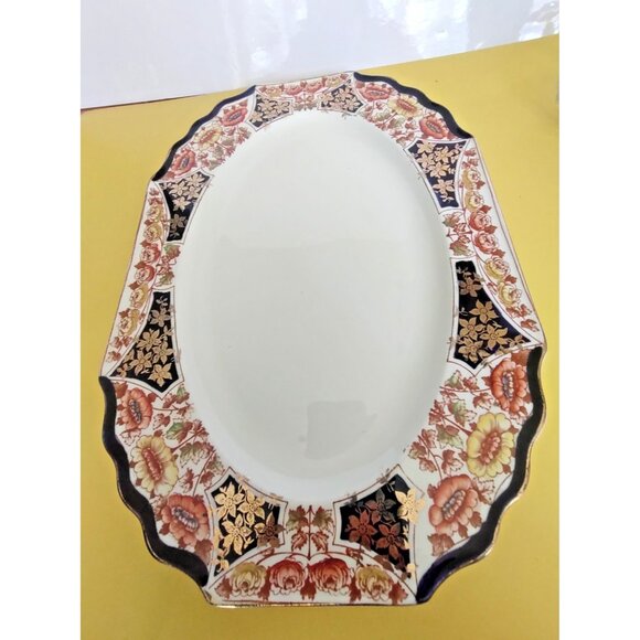 Vintge Myott Serving Platter Derbytone 14 1/2" x 10 1/4" - Picture 11 of 13